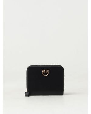 Pinko Cartera Placa De Oro - Negro