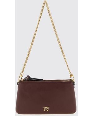 Pinko Mini Double Bag Leather Bag - White