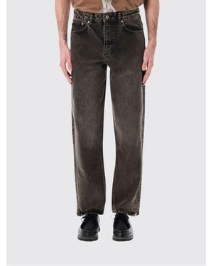 Represent Split Wide-Leg Jeans - Black