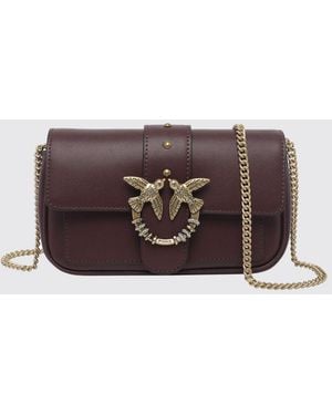 Pinko Mini Borsa A Tracolla Love Bag Pocket - Marrone