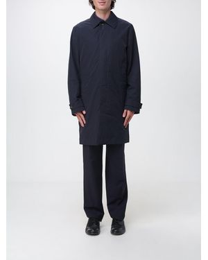 Paul Smith Single-Breasted Cotton And Nylon Blend Trench Coat With Concealed Closure - Blue