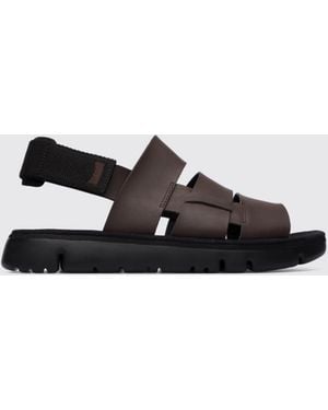 Camper Oruga Leather Sandals - Black