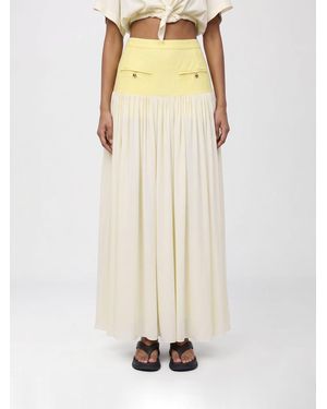 Rabanne A-Line Long Skirt - Natural