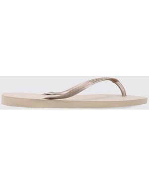 Havaianas Slim Rubber Thong Sandals With Low Heel And Tone-On-Tone Logo - Multicolour
