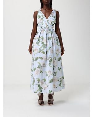 Antonio Marras Taffeta Midi Dress With Crinoline - White