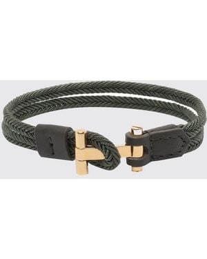 Tom Ford Braided Nylon And Cotton Bracelet - Green