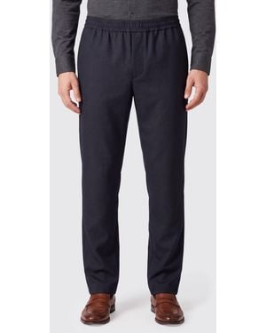 Barena Slim Fit Virgin Wool Jogger Pants With Elasticated Waist - Blue