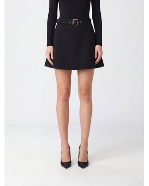 Pinko Ausgestellter Crêpe-Minirock Mit Hoher Taille Und Verstellbarem Gürtel - Schwarz