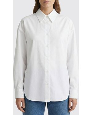 Filippa K Klassisches Baumwollpopelinehemd - Weiß