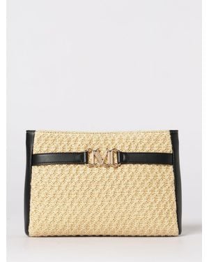 Max Mara Mambo Raffia Clutch - Natural