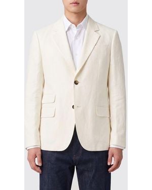 Ami Paris Single-Breasted Blazer - Natural