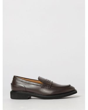 Anna F. Smooth Leather Penny Loafers With Raised Apron Toe - White