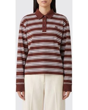 Rag & Bone Long-Sleeved Striped Cotton Polo With Embroidered Chest Logo