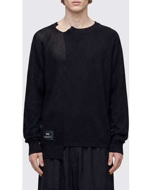 Y-3 Fabric Crew Neck Pullover - Blue