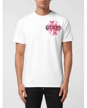 Philipp Plein Printed Cotton T-Shirt - White