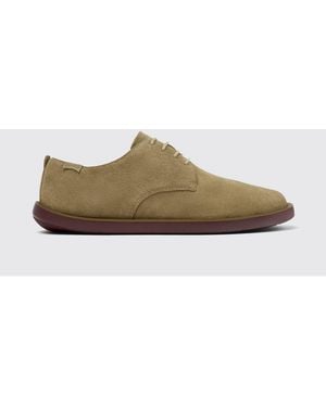 Camper Wagon Suede Derby Shoes - Green