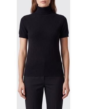 Allude Slim-Fit-Rollkragenpullover Aus Kaschmir Mit Kurzen Ärmeln - Schwarz