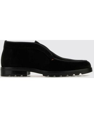 Santoni Wildleder-Chukka-Stiefeletten Mit Erhabener Mokassinnaht - Weiß