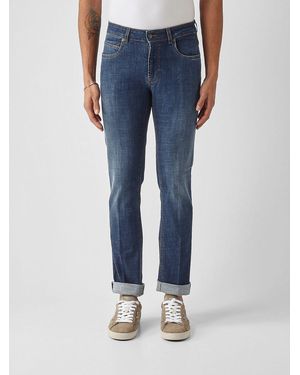 Fay Slim Fit Stretch Denim Jeans - Blue