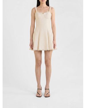 Balmain Minivestido De Tweed - Neutro
