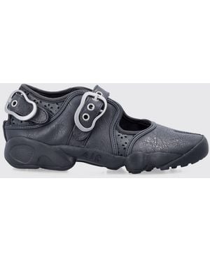 Nike Air Rift Vegan Leather Trainers With Double Strap And Buckles - Blue