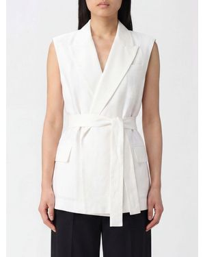 Brunello Cucinelli Cotton Blend Robe Vest - White