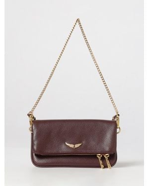 Zadig & Voltaire Zadig &Amp Voltaire Rock Nano Grained Calfskin Leather Crossbody Bag With Logo - White