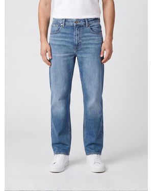 7 For All Mankind Vaqueros Rectos De 5 Bolsillos De En - Azul