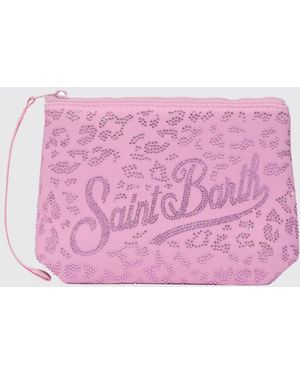 MC2 Saint Barth Aline Polyester Pouch With Rhinestones - Pink