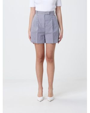 Elisabetta Franchi Classic Striped Cotton Shorts - Blue