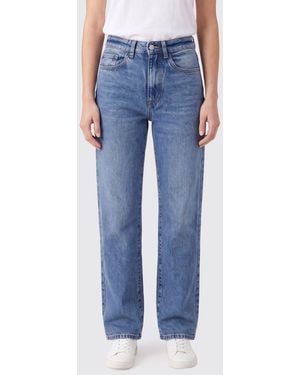 ICON DENIM Foxy High-Waisted Straight Leg Jeans - Blue