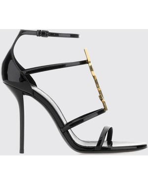 Saint Laurent Heeled Sandal - White