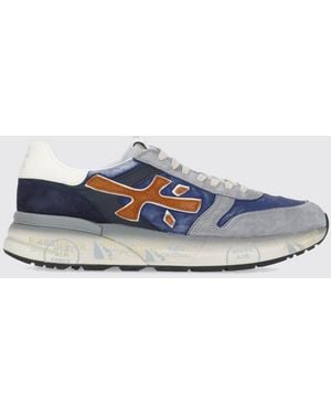 Premiata Mick Suede And Nylon Sneakers - White