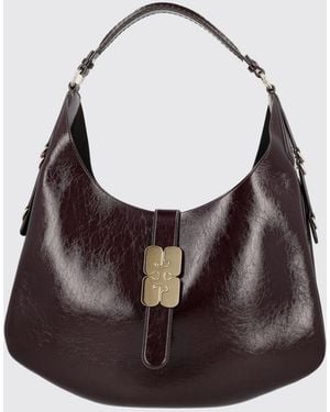 Ganni Bolso De Hombro Mujer - Marrón
