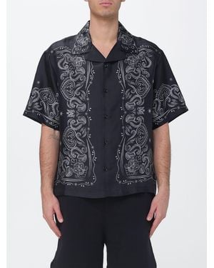 Amiri Silk Casual Shirt With Bandana Print - Black