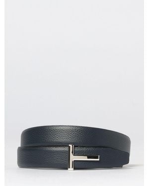Tom Ford Hammered Leather Belt - Grey