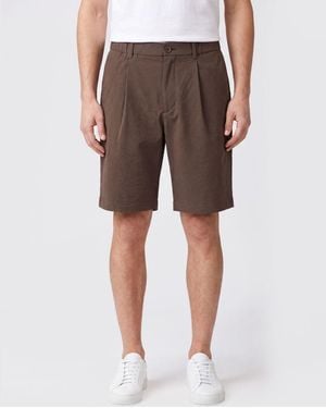 Herno Crêpe Chino Shorts With Belt Loops - Brown