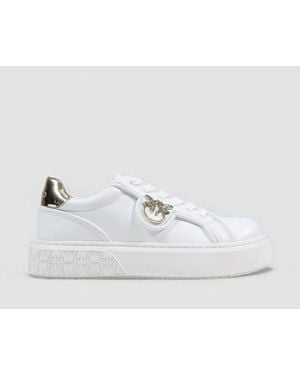 Pinko Yoko 06 Leather Trainers - White