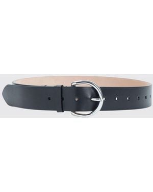 Phoebe Philo Smooth Calf Leather Belt With Adjustable Buckle - White