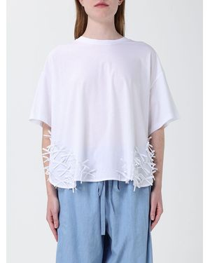 MEIMEIJ Cotton T-Shirts With Bows - White