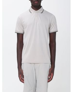Save The Duck Short-Sleeved Jersey Polo Shirt With Contrast Logo - White
