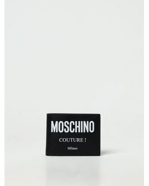 Moschino Portefeuille En Cuir Avec Logo - Blanc
