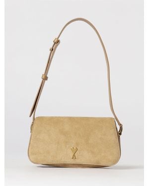 Ami Paris Suede Bag - Natural