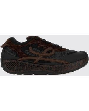 Loewe Pogo Low-Top-Sneaker Aus Leder Und Funktionsgewebe Mit Kontrastlogo - Weiß