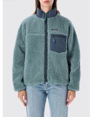 Patagonia Classic Retro-X High-Neck Short Fleece Jacket With Zip - Blue