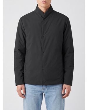 Houdini Blazer Acolchado De Poliéster Reciclado Con Cuello Alto Y Botones - Negro
