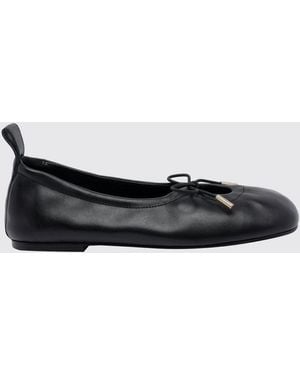 Alohas Rosalind Ballerinas Aus Nappaleder Mit Schleife Und Runder Kappe - Schwarz