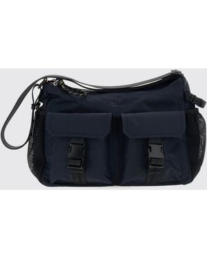 A.P.C. Bolso Bandolera Utility De Nailon Con Bolsillo De Parche Y Mosquetón - Azul