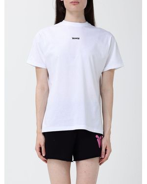 DISCLAIMER Cotton T-Shirt With Front Graffiti Logo Print - White