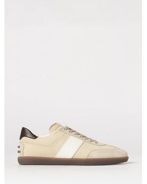 Tod's Nubuck And Suede Trainers - Natural